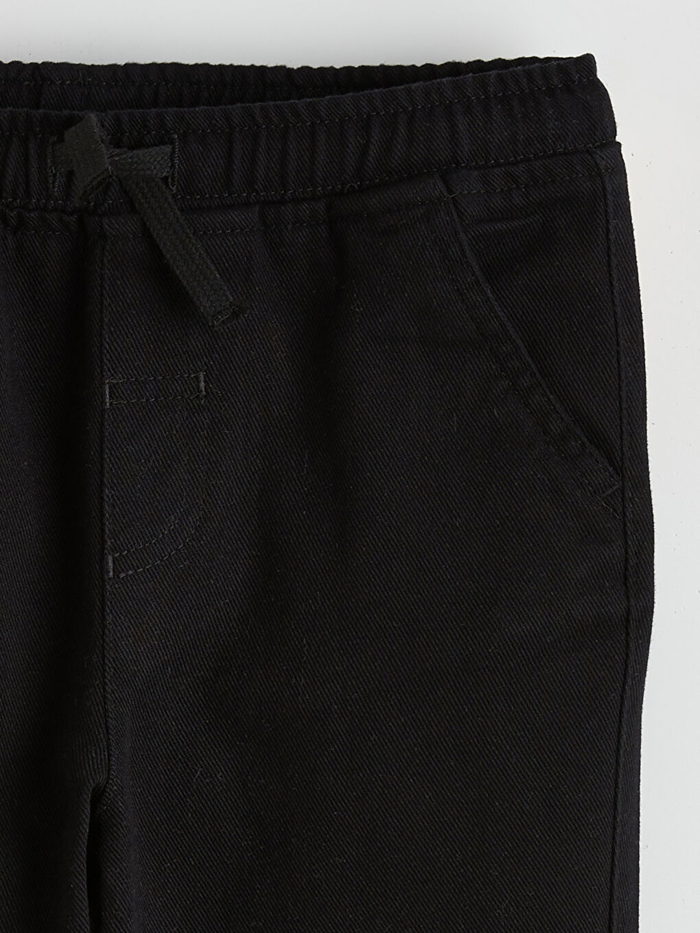 Siyah Beli Lastikli Erkek Çocuk Pantolon-2