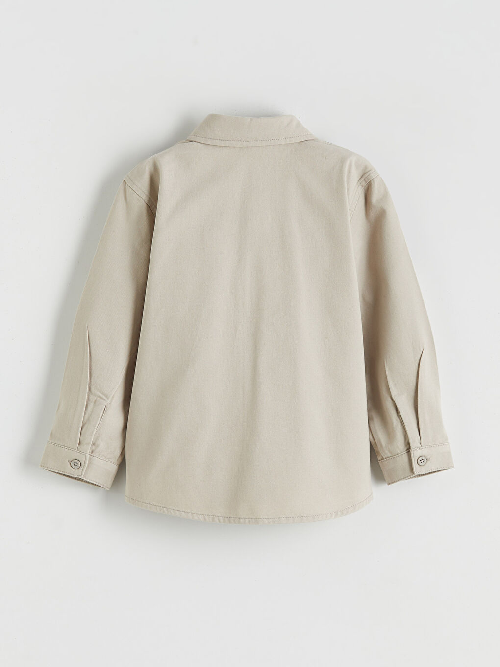 Gri Tek Cepli Uzun Kollu Erkek Çocuk Gömlek-1