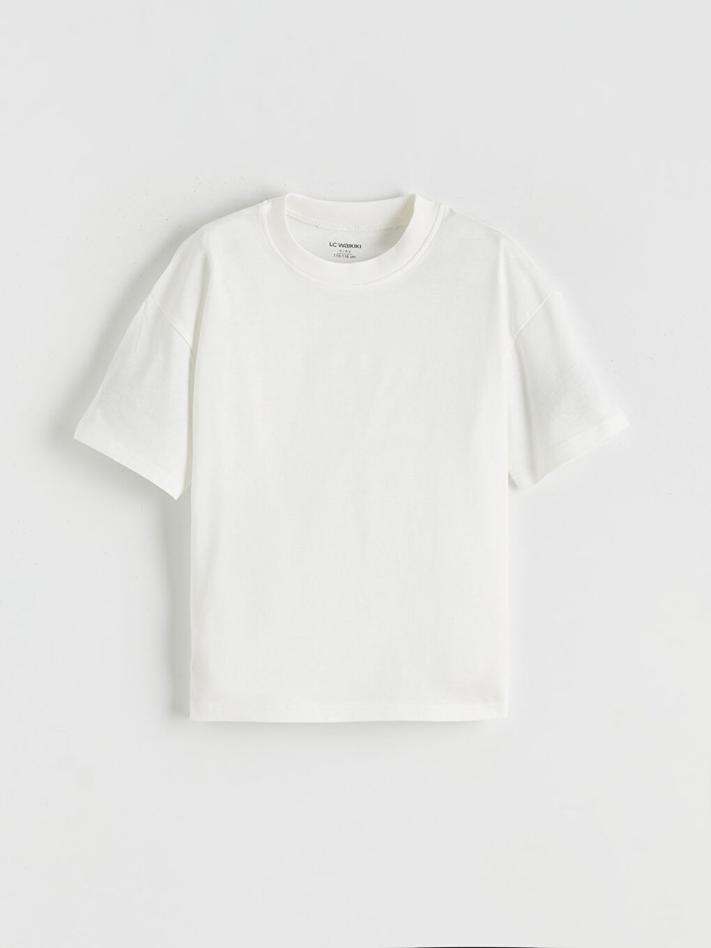 Ekru Bisiklet Yaka Erkek Çocuk Tişört