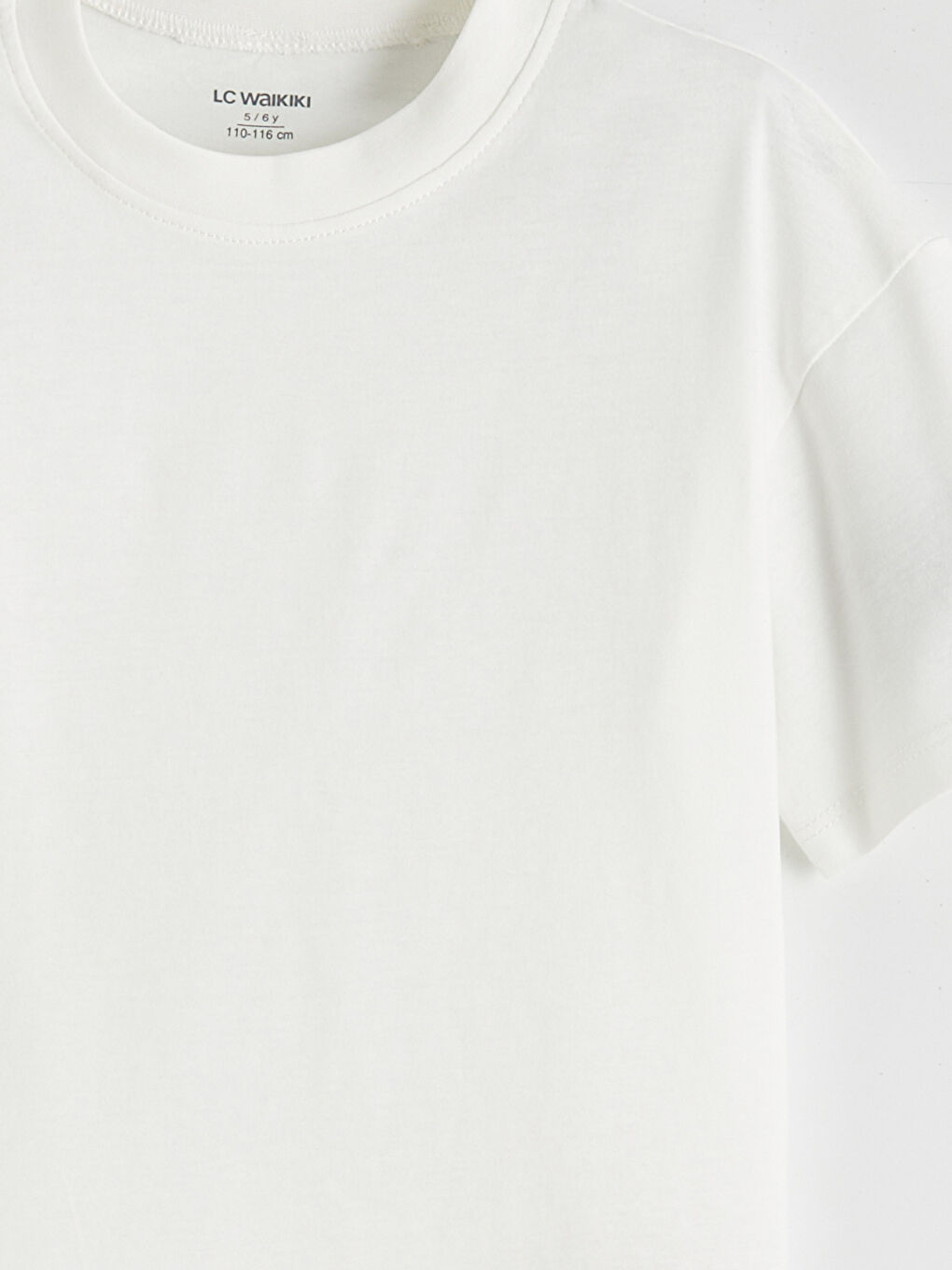 Ekru Bisiklet Yaka Erkek Çocuk Tişört-2