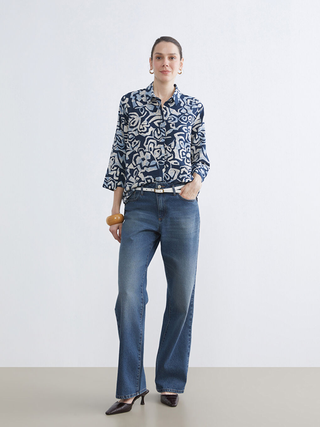 Patterned Women's Shirt-1