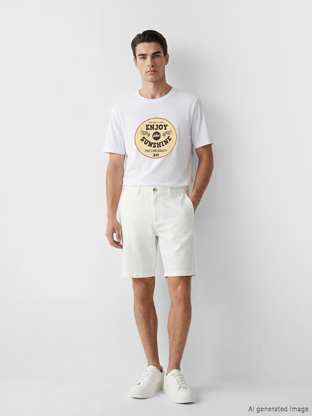 Crew Neck Printed Jersey Men's T-Shirt-1