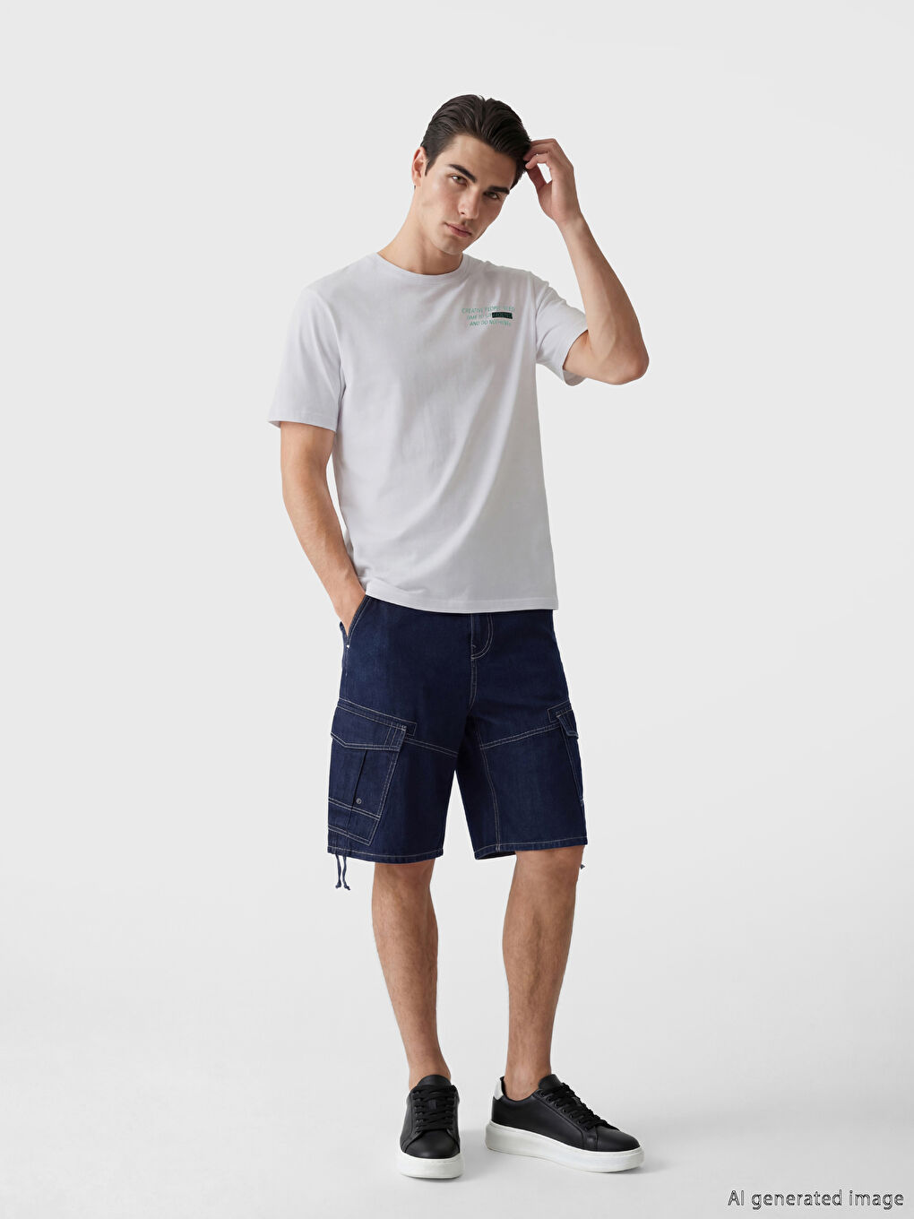 Crew Neck Printed Jersey Men's T-Shirt-1