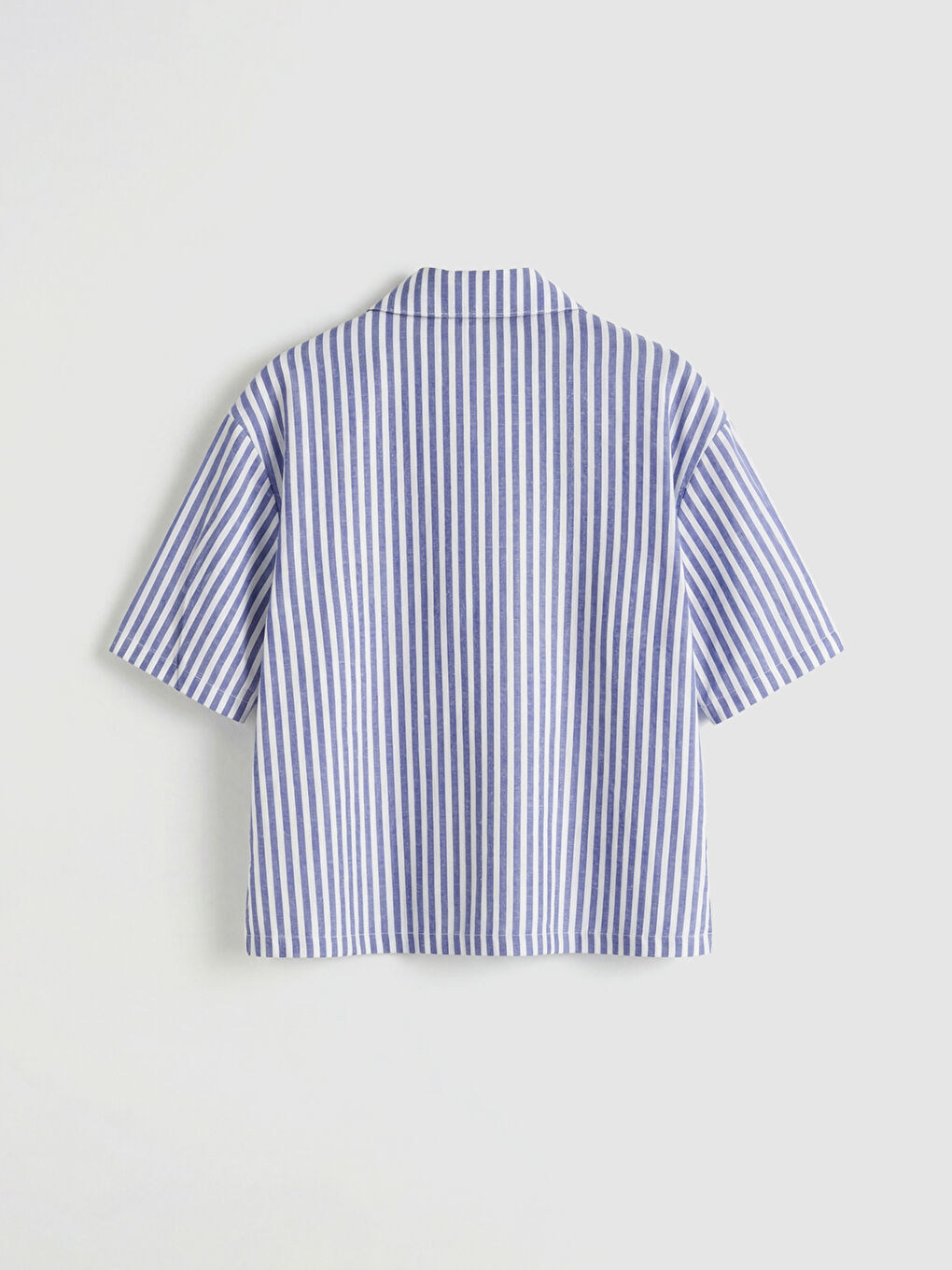 Ριγέ Πουκάμισο Όψης Λινού για Γυναίκες-6