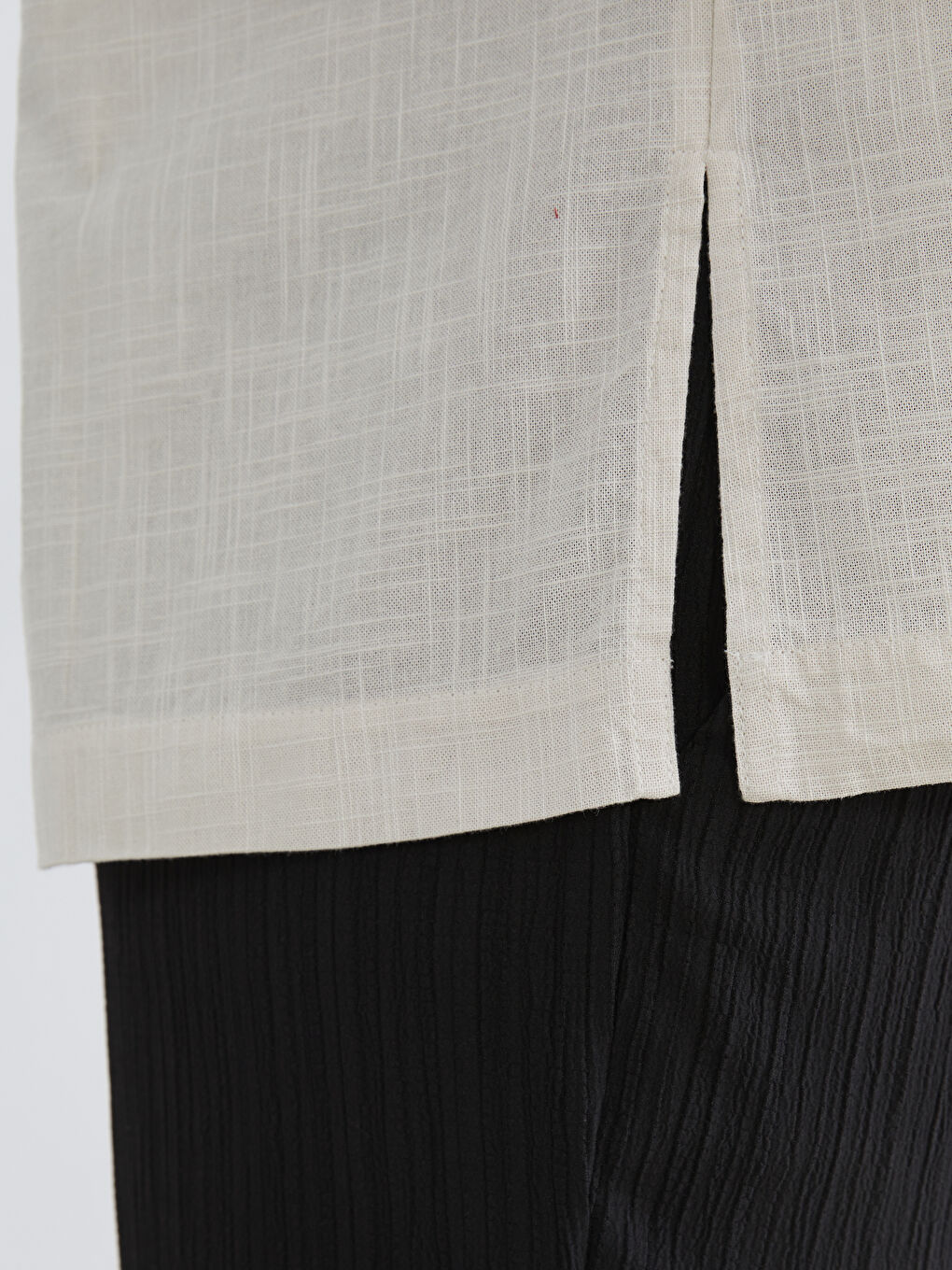 Oversize Linen-Look Women's Shirt-3