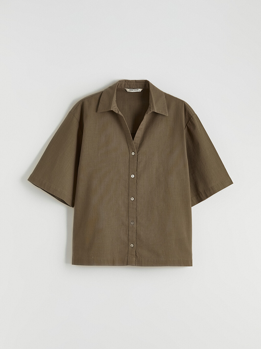 Oversize Linen-look Women's Shirt-4