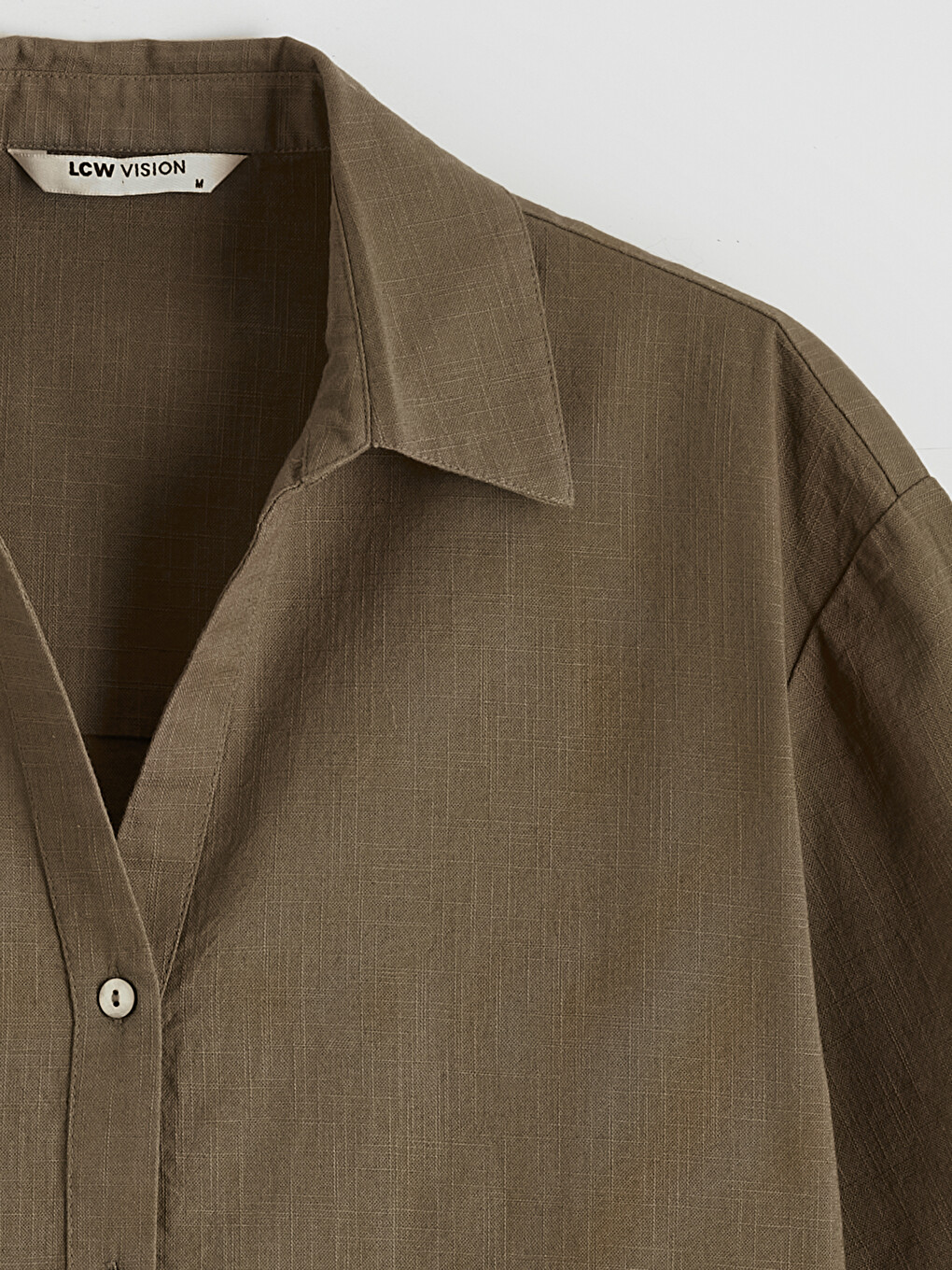 Oversize Linen-look Women's Shirt-5