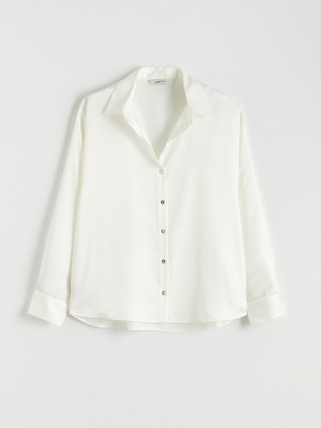 Υπερμεγέθη Σατέν Πουκάμισο για Γυναίκες-4