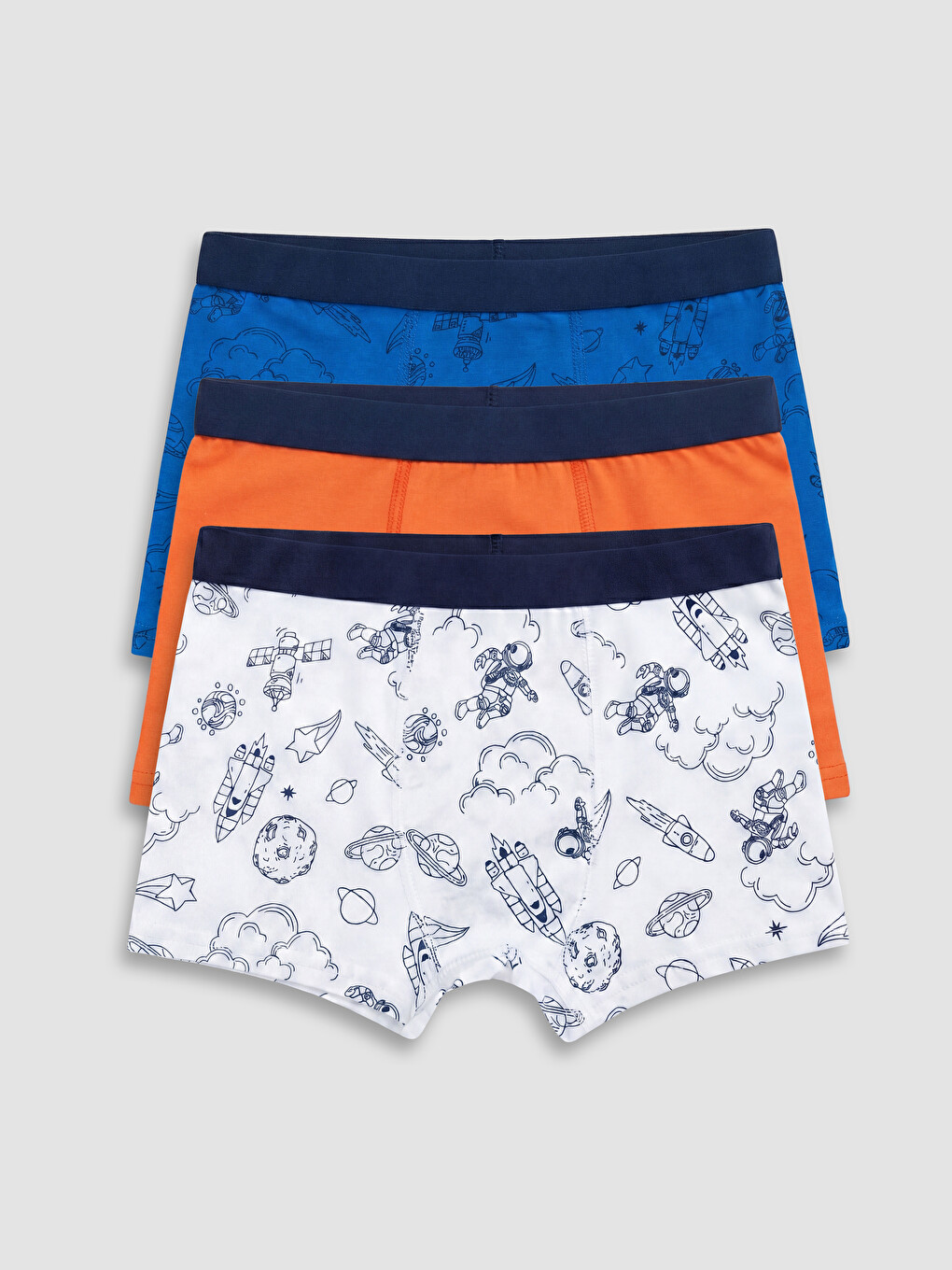 Mavi Erkek Çocuk 3'lü Boxer-5