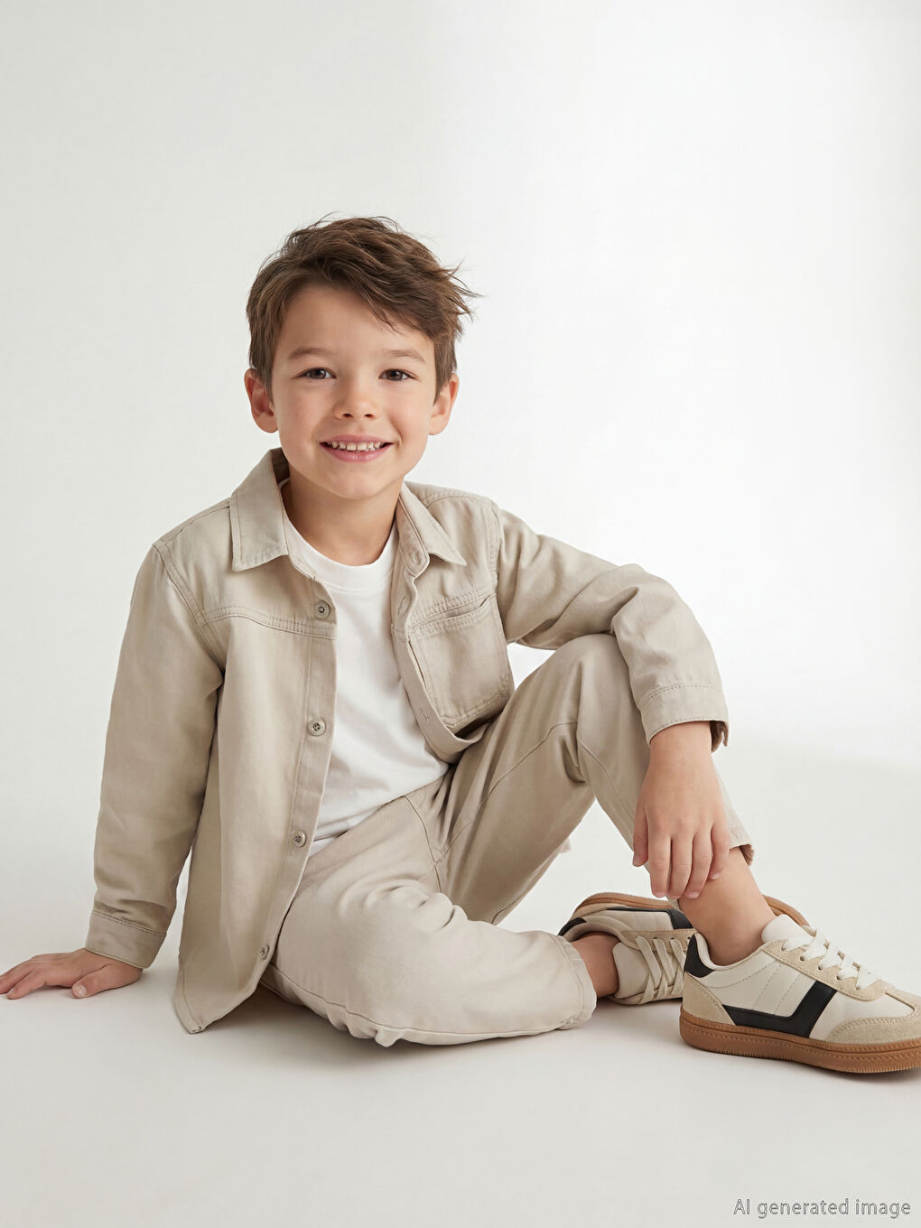 Boys' Gabardine Shirt and Trousers Set