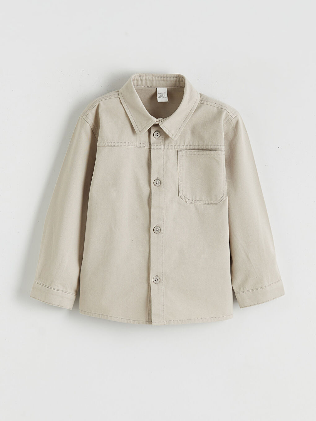 Gri Erkek Çocuk Tişörtlü Gabardin Gömlek ve Pantolon-5