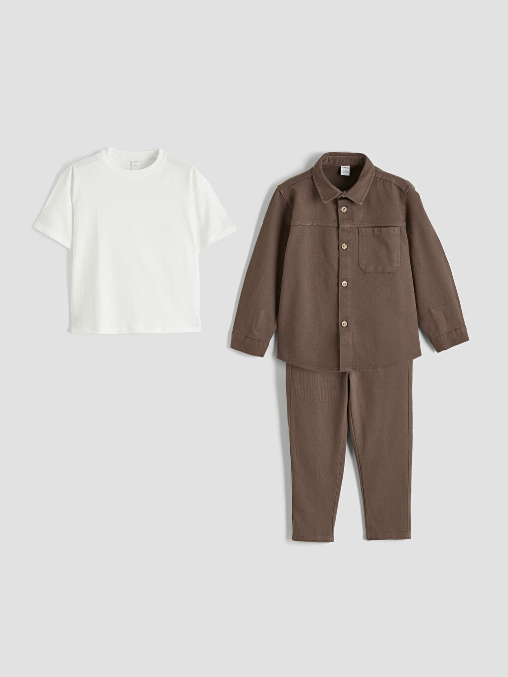 Kahverengi Erkek Çocuk Takım 3'lü