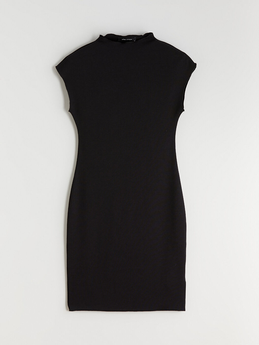 Mock Neck Bodycon Mini Dress-4