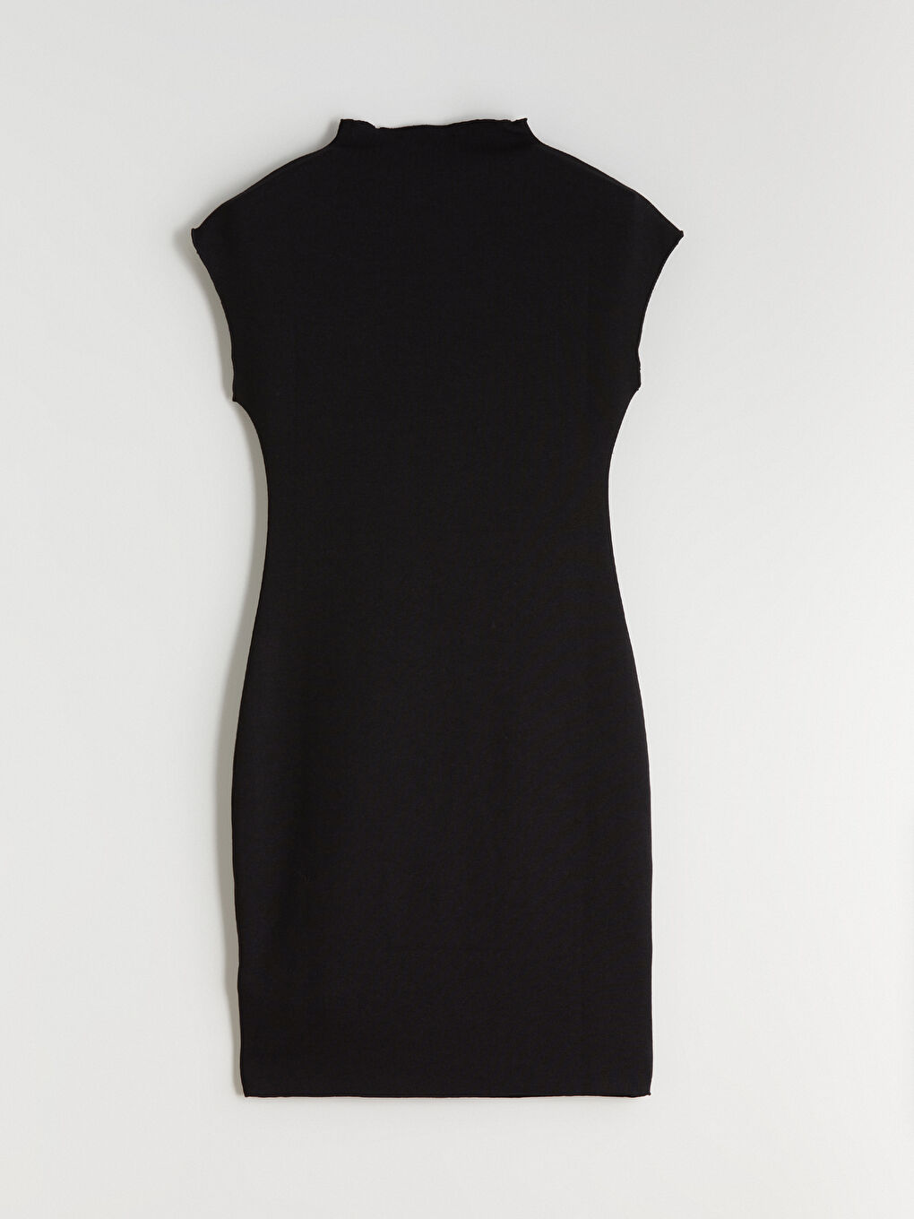 Mock Neck Bodycon Mini Dress-5