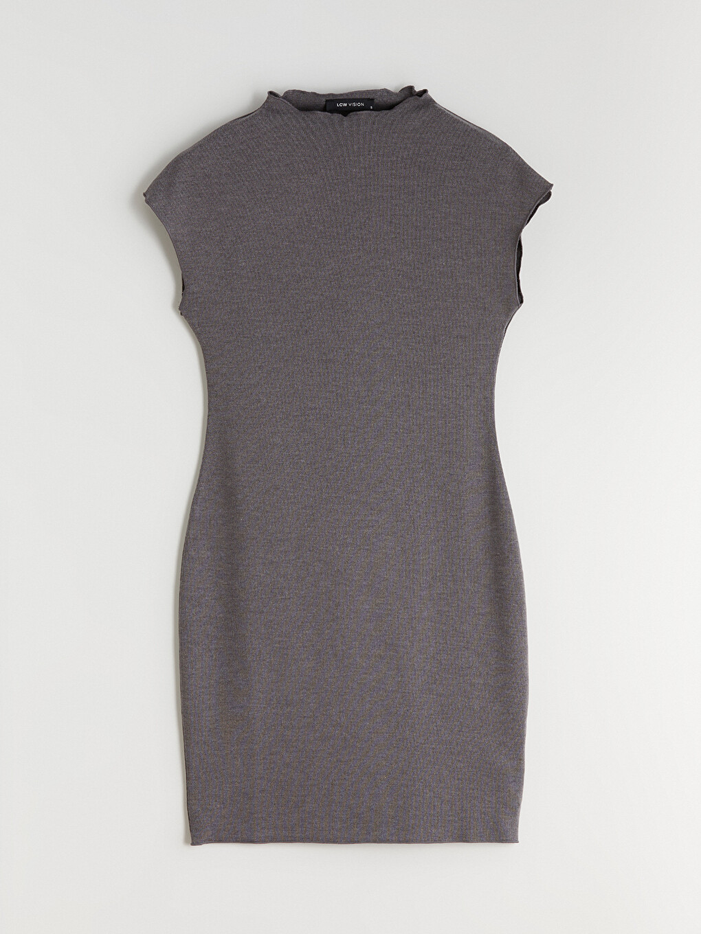 Mock Neck Bodycon Mini Dress-4