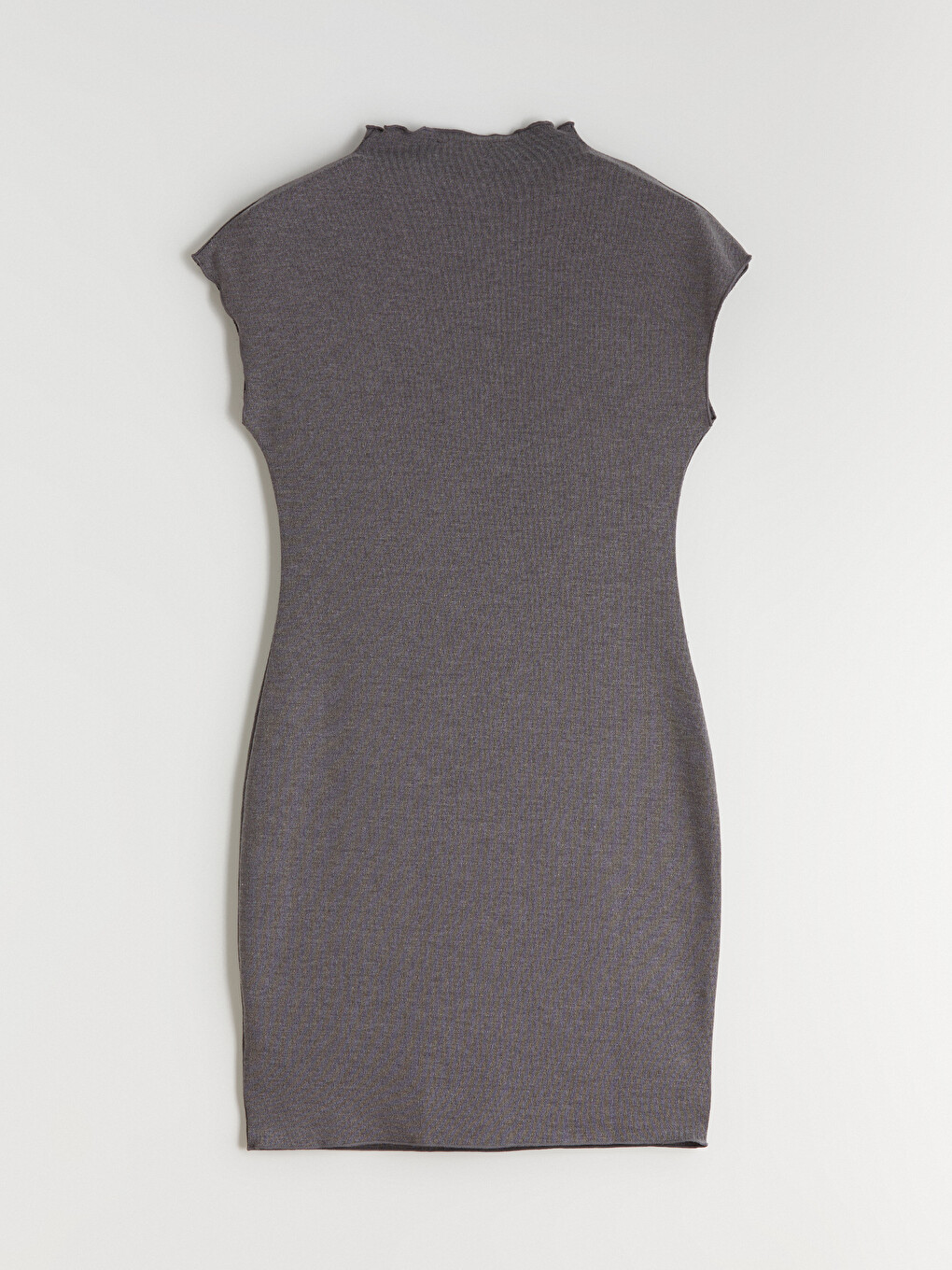 Mock Neck Bodycon Mini Dress-5