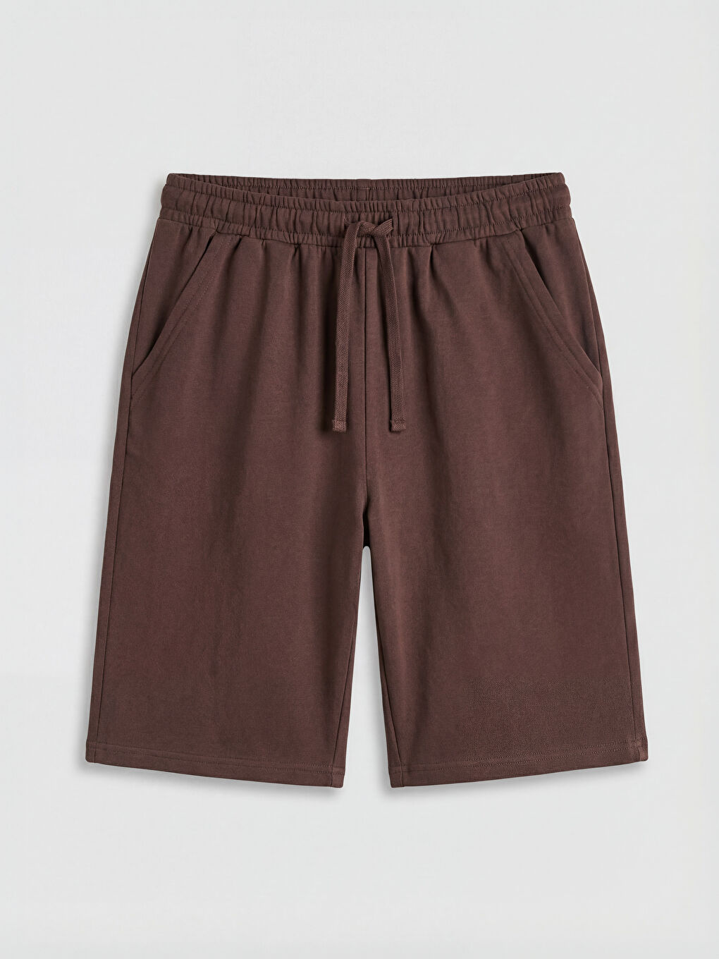 Kahverengi Beli Lastikli Erkek Çocuk Şort 2'li-1