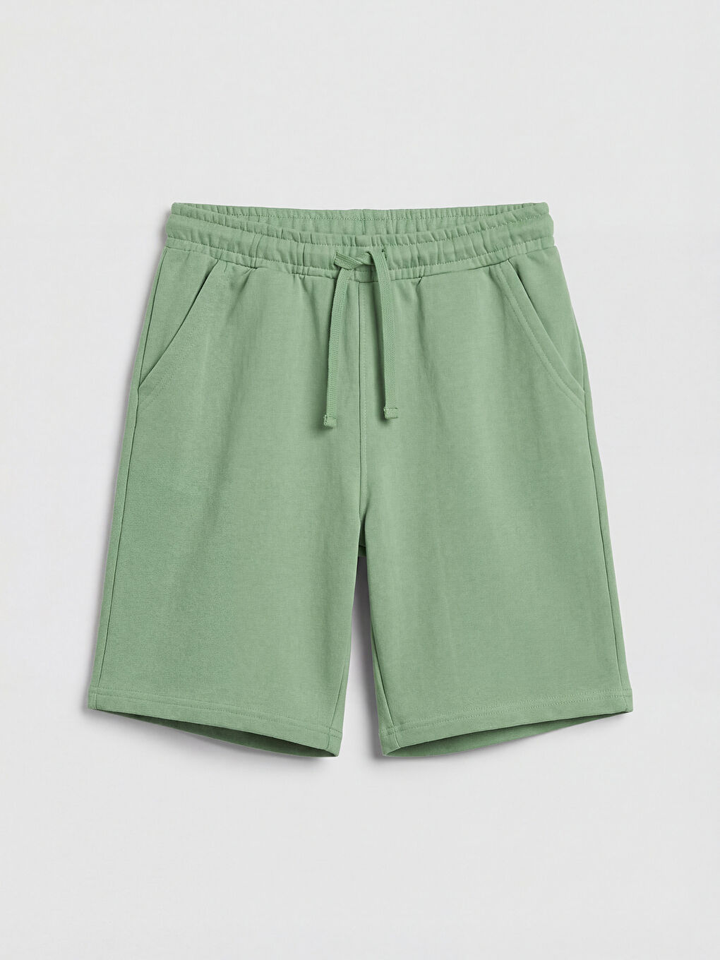 Yeşil Beli Lastikli Basic Erkek Çocuk Şort