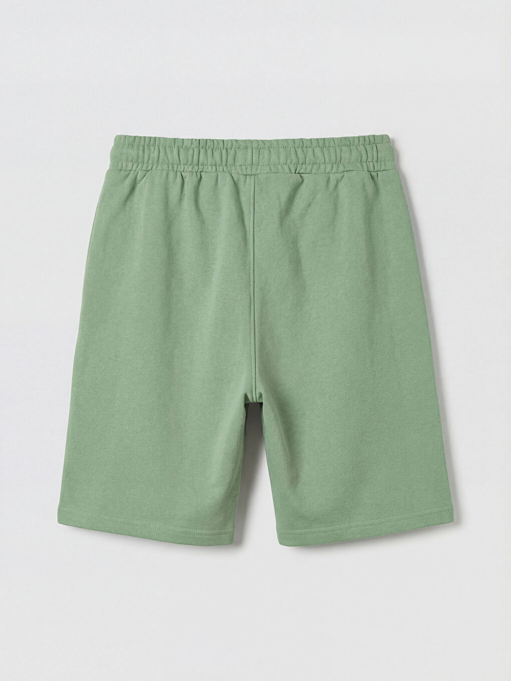 Yeşil Beli Lastikli Basic Erkek Çocuk Şort-1