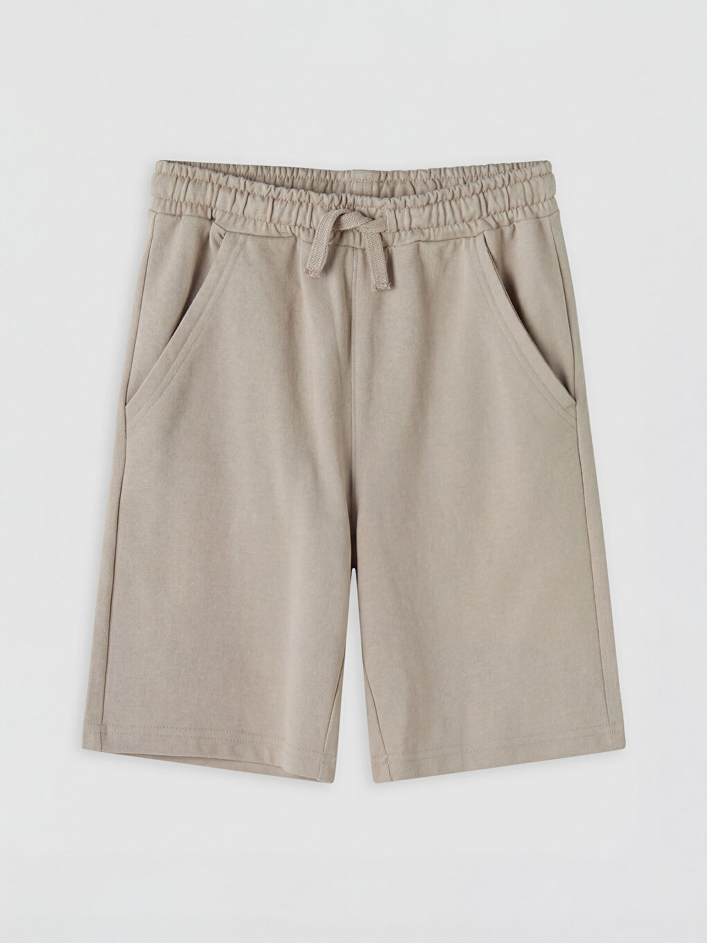 Kahverengi Beli Lastikli Basic Erkek Çocuk Şort