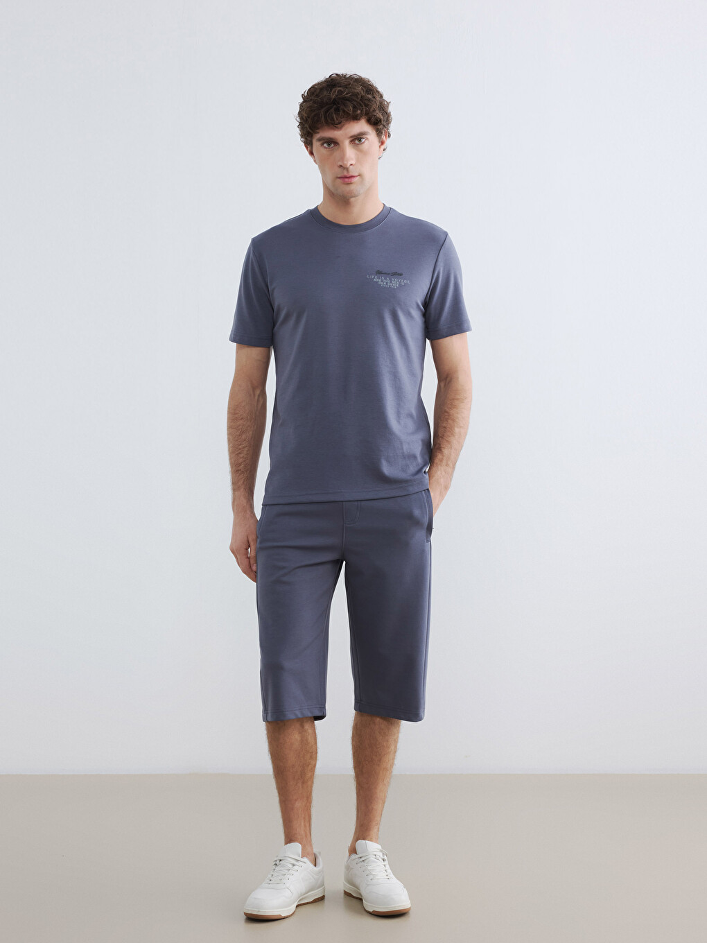 Crew Neck Printed Men's T-Shirt-1
