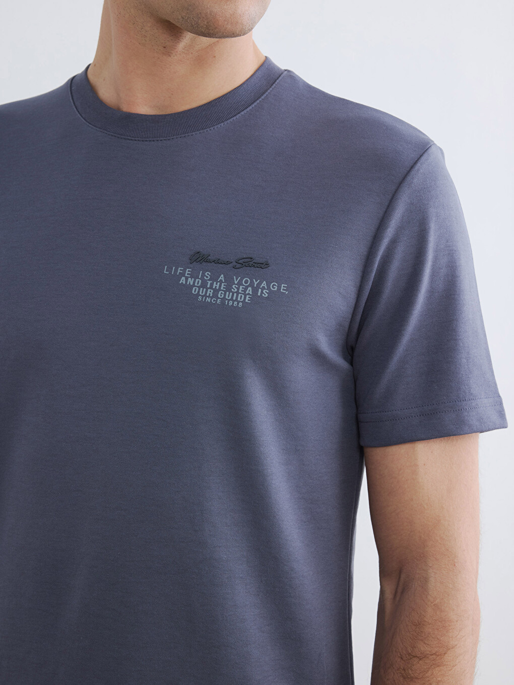 Crew Neck Printed Men's T-Shirt-2