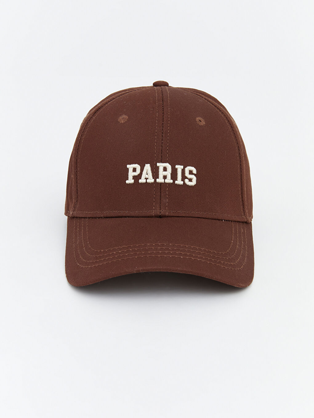 Kahverengi Paris Nakışlı Kadın Kep Şapka 