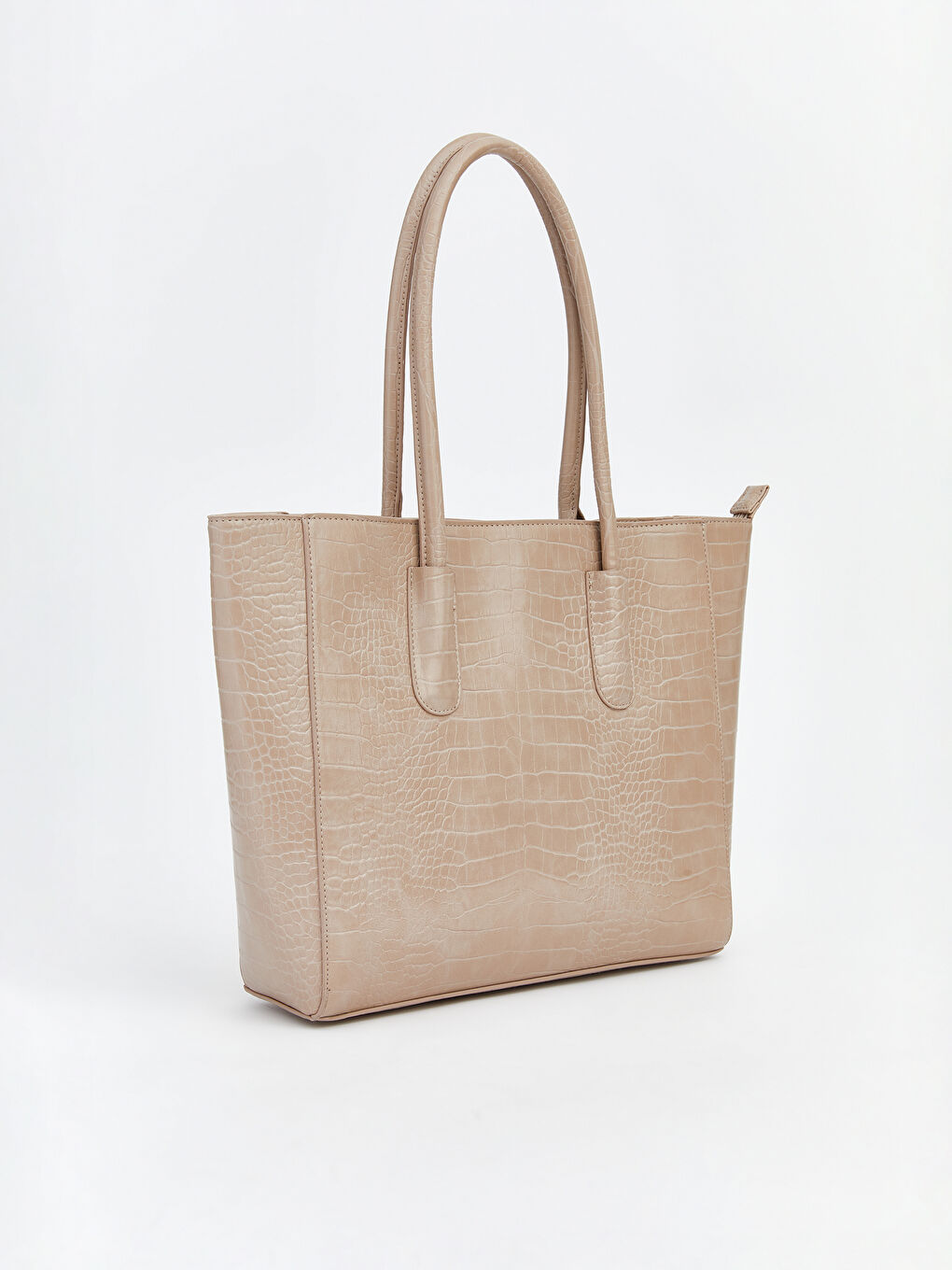 კროკო-ტექსტურიანი მხრის ჩანთა-1