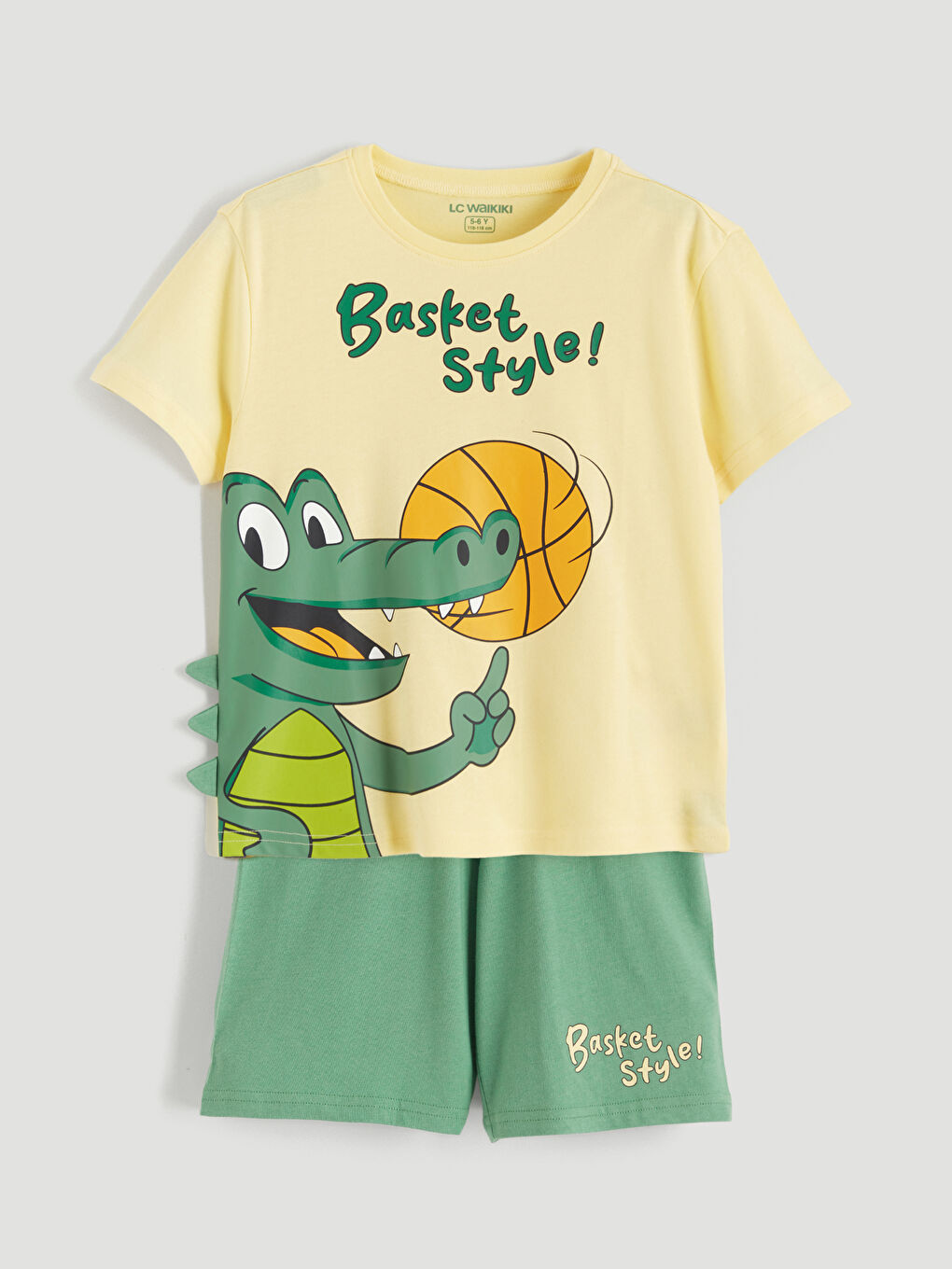 Σετ κοντές πιτζάμες με στρογγυλή λαιμόκοψη για αγόρια