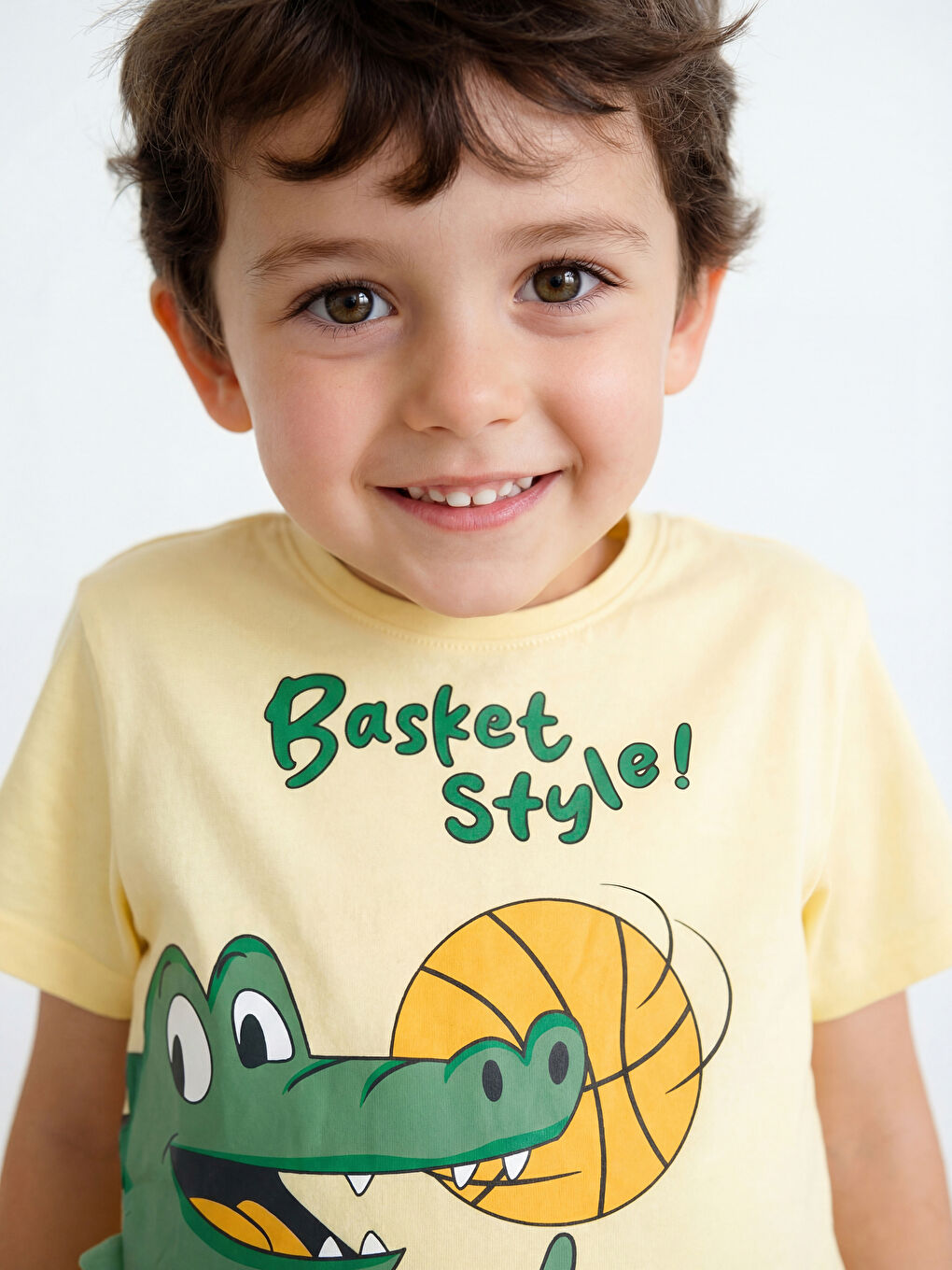 Sarı Bisiklet Yaka Erkek Çocuk Şortlu Pijama Takımı-2