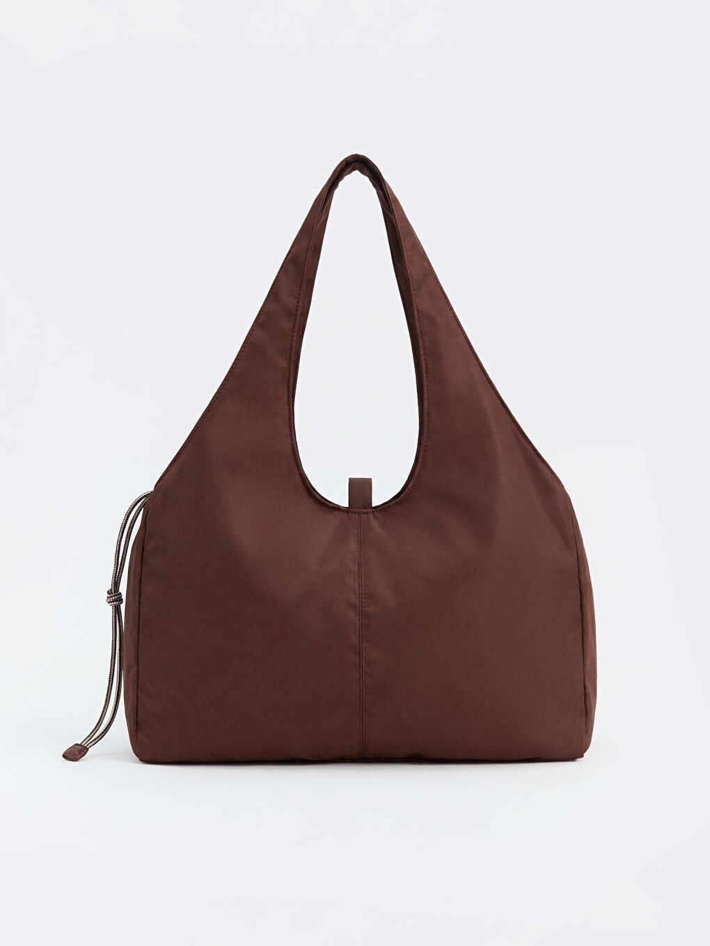 Kahverengi Fermuarlı Kadın Omuz Çantası