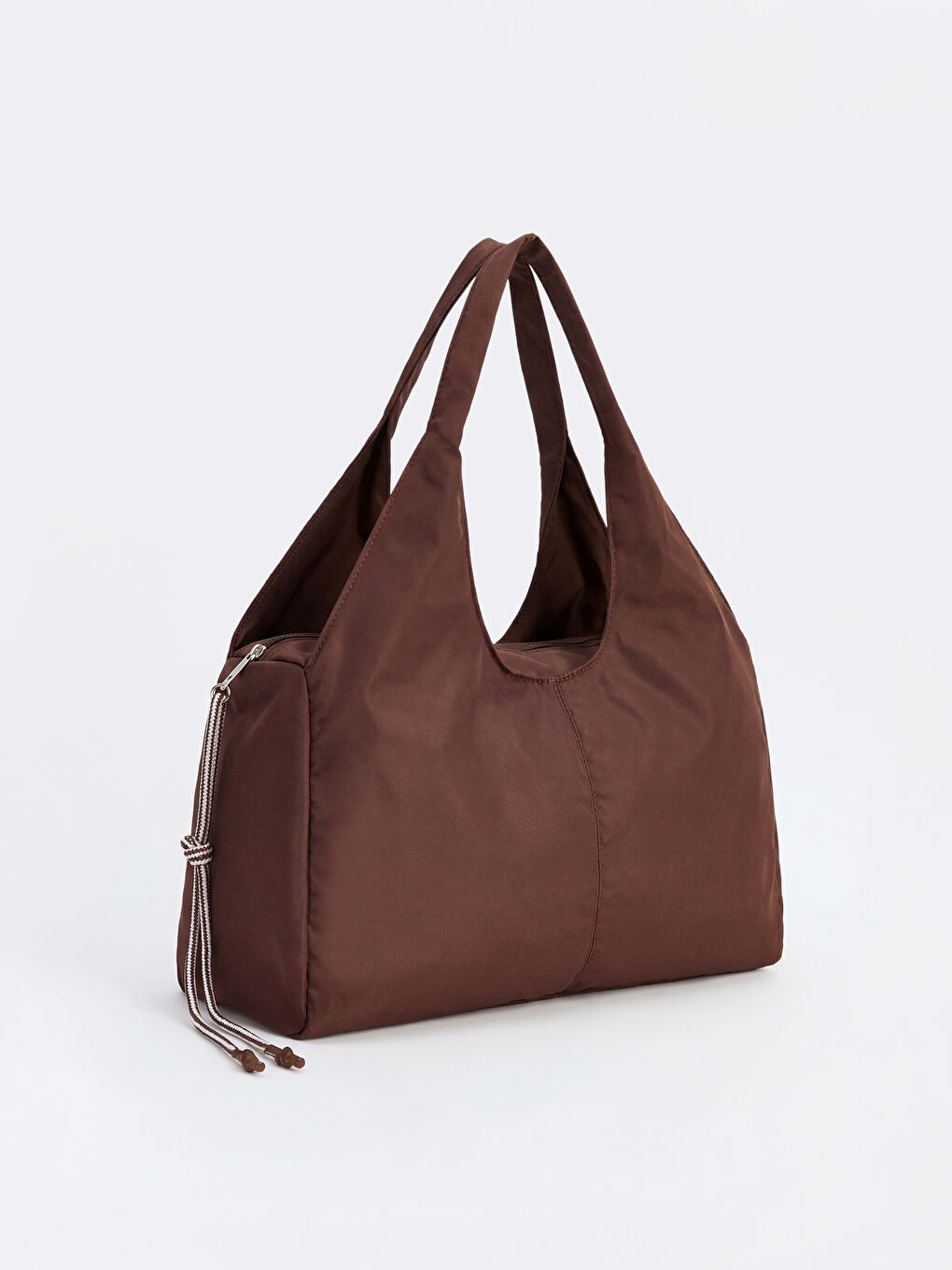 Kahverengi Fermuarlı Kadın Omuz Çantası-1