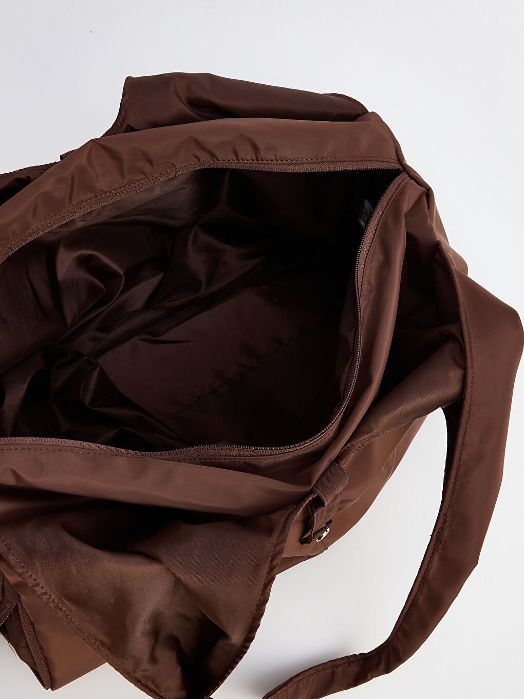 Kahverengi Fermuarlı Kadın Omuz Çantası-3