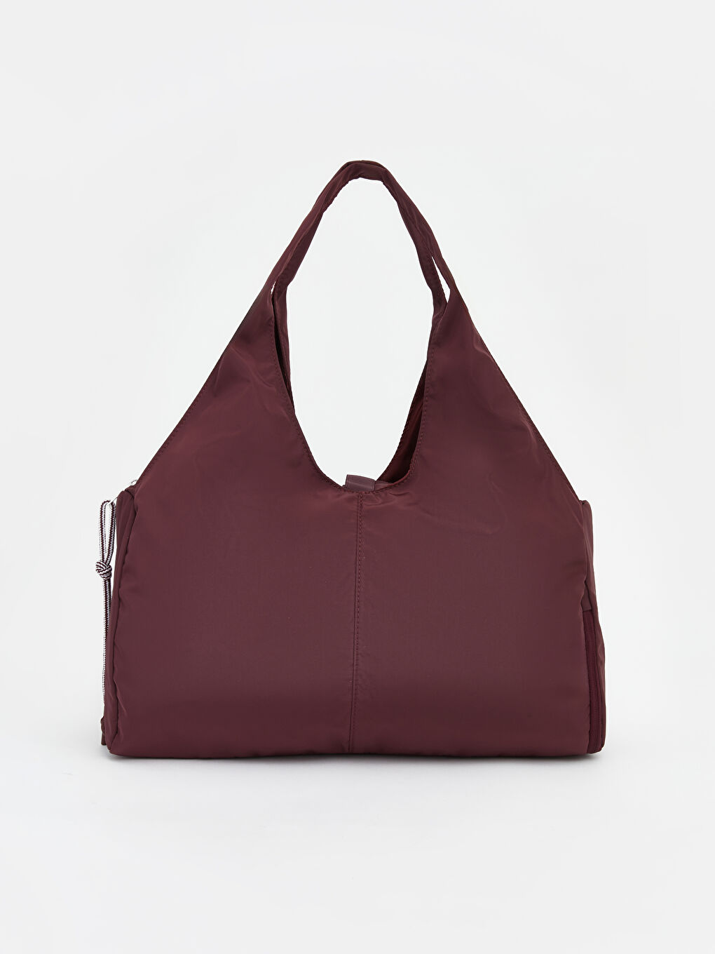 Bordo Fermuarlı Kadın Omuz Çantası