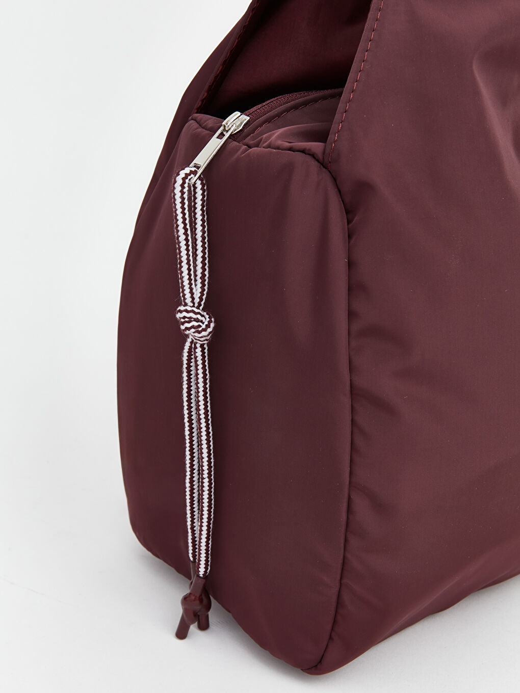 Bordo Fermuarlı Kadın Omuz Çantası-2