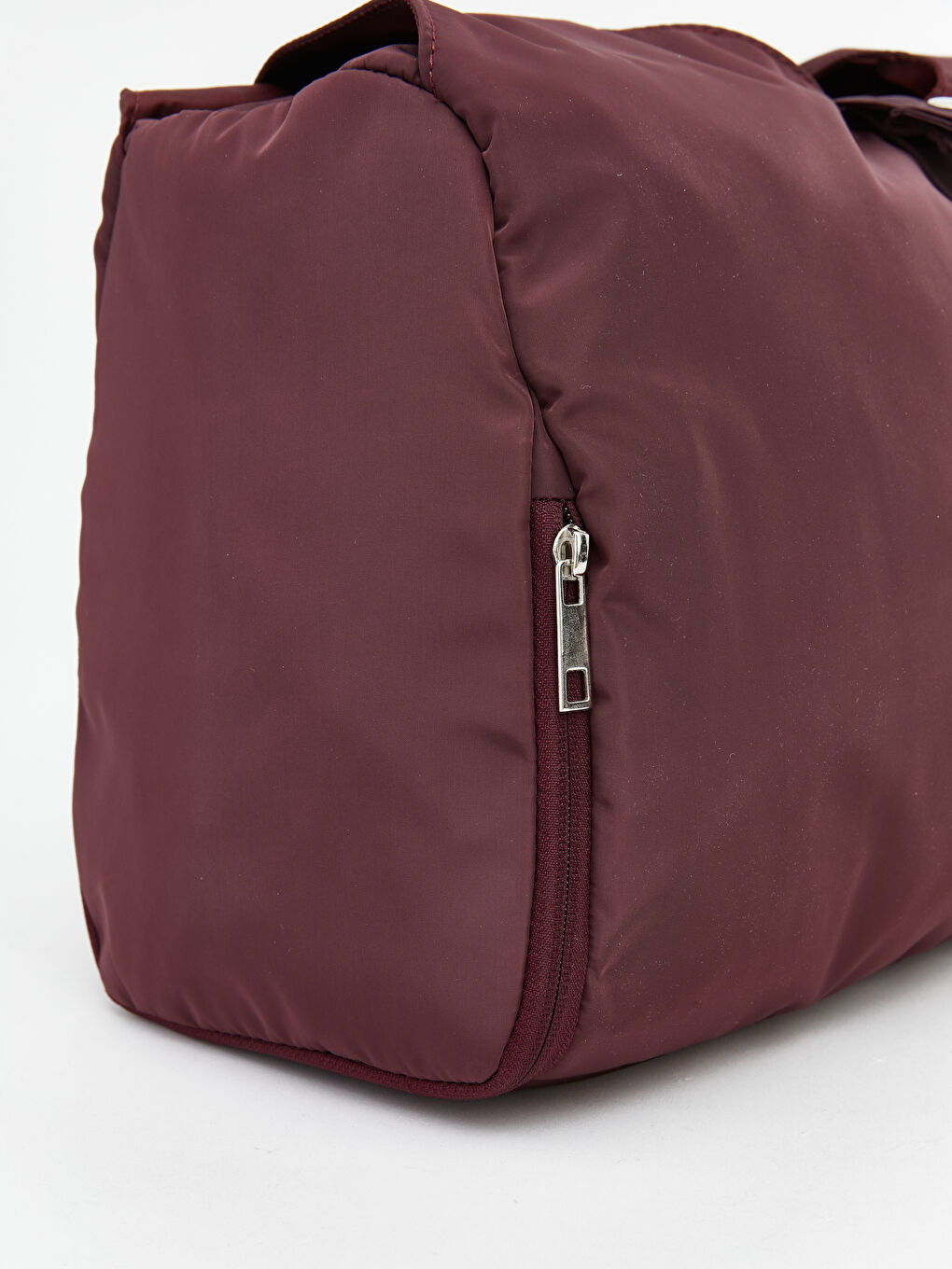 Bordo Fermuarlı Kadın Omuz Çantası-3
