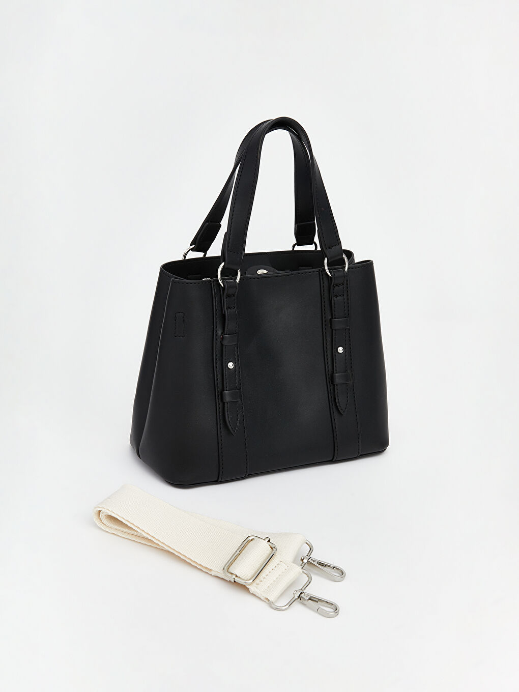 Leather-Look Shoulder Bag-1