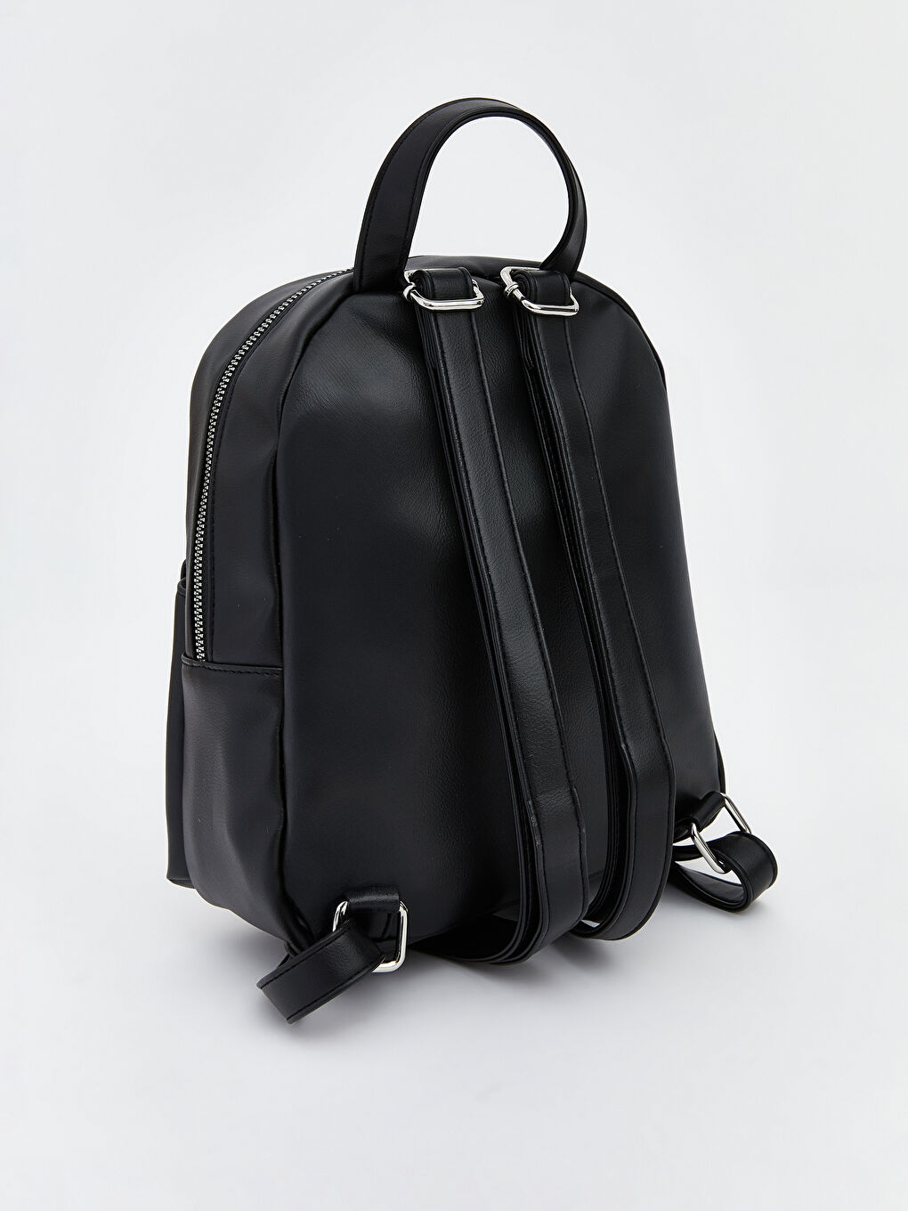 Leather-Look Backpack for Women-2