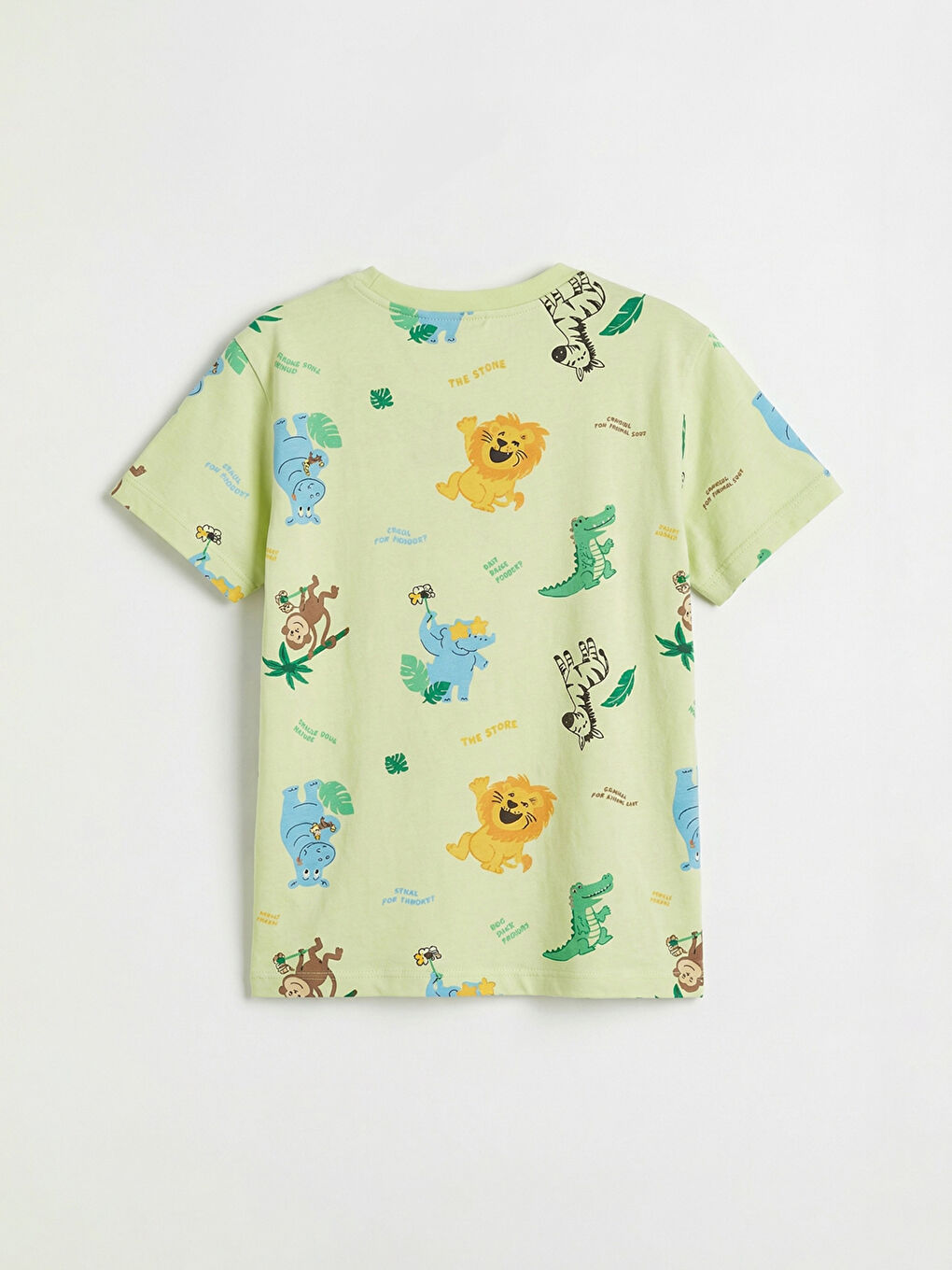 Yeşil Baskılı Erkek Çocuk Şortlu Pijama Takımı-2