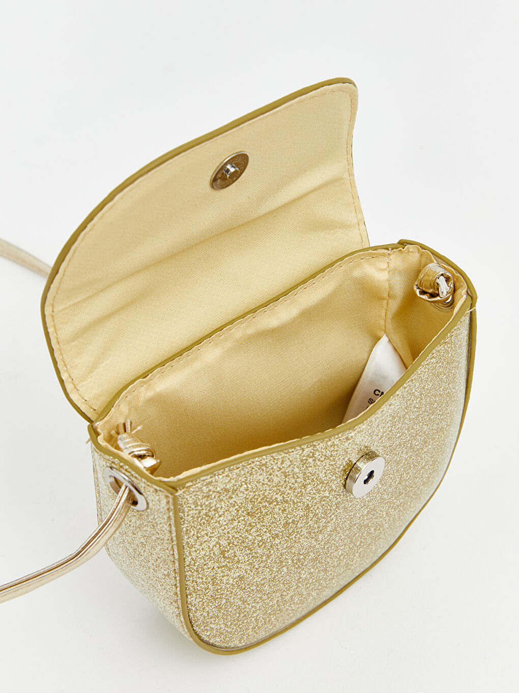 Sarı Simli Kız Çocuk Omuz Çantası-2