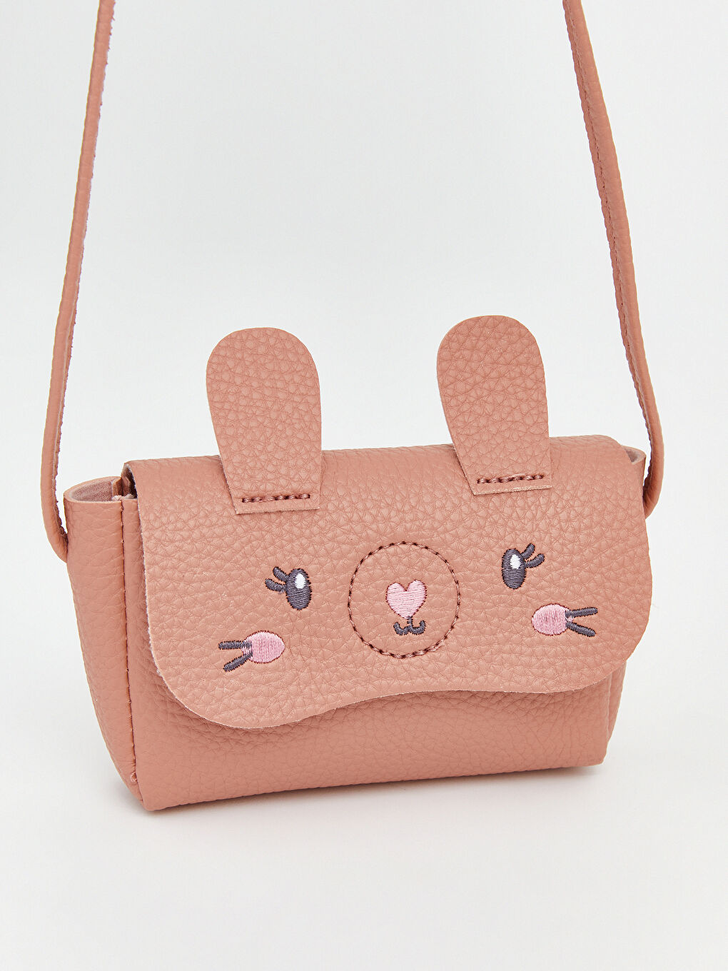 Pembe Hayvan Figürlü Kız Bebek Omuz Çantası-1