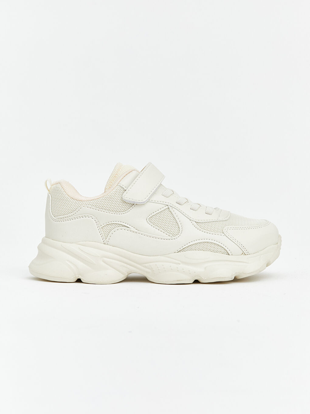 Bej Bağcıklı Kadın Spor Ayakkabı-1