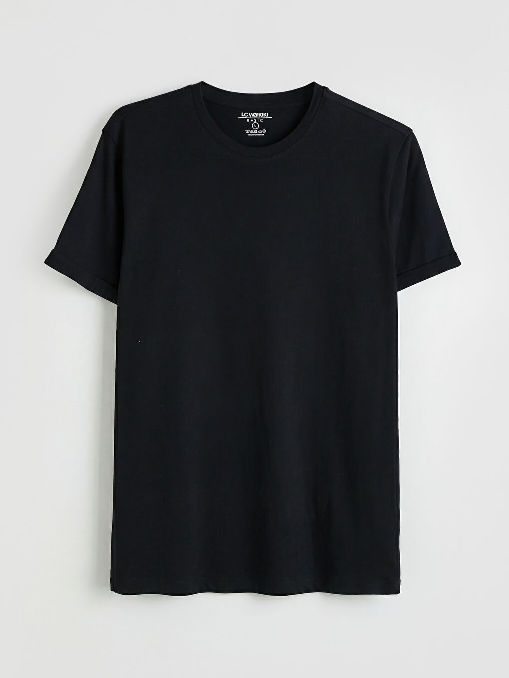 تي شيرت رجالي بقصة ضيقة وياقة دائرية-4