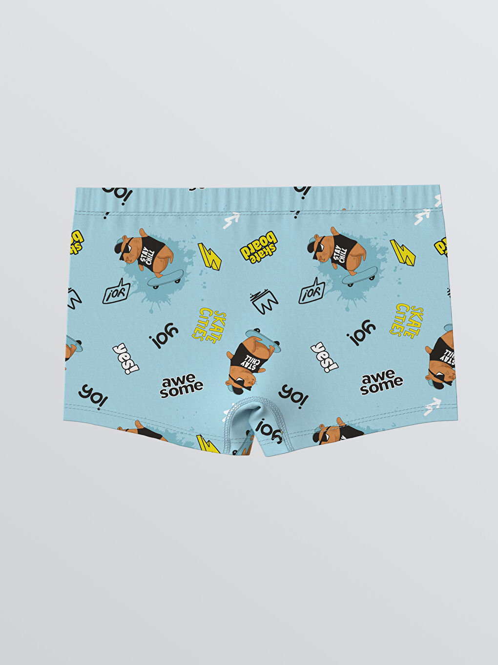 Boy BLUE Boxer Trunks-4