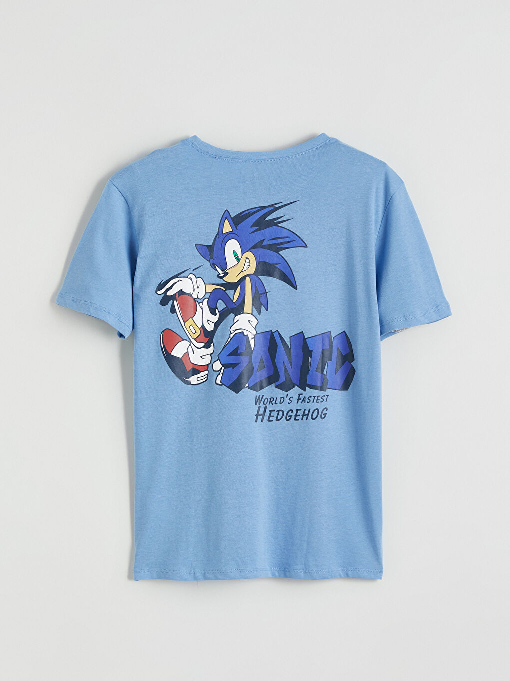 Mavi Sonic Baskılı Erkek Çocuk Şortlu Pijama Takımı-3