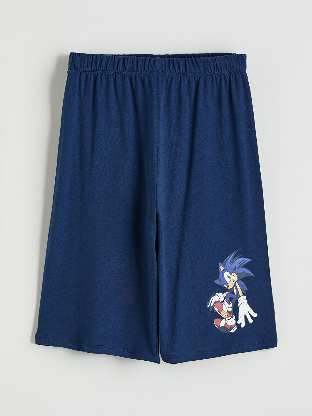Mavi Sonic Baskılı Erkek Çocuk Şortlu Pijama Takımı-4