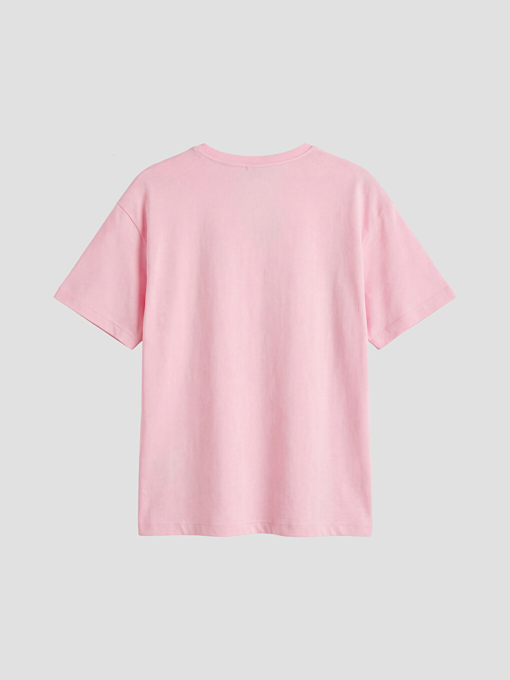 Pembe Florida Baskılı Kız Çocuk Tişört-1