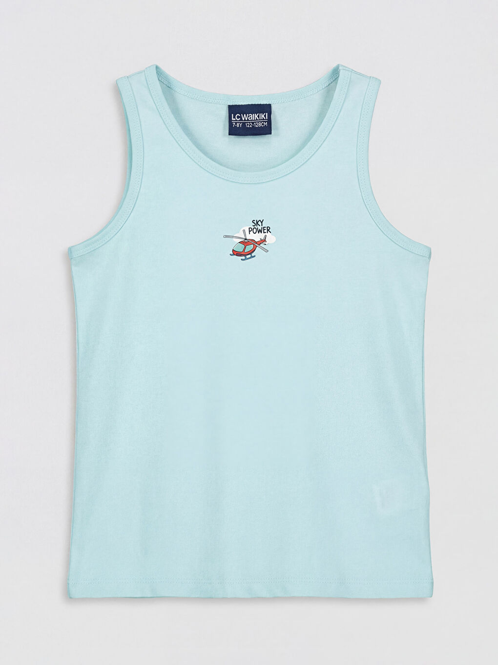 Mavi Bisiklet Yaka Erkek Çocuk İç Giyim Atlet