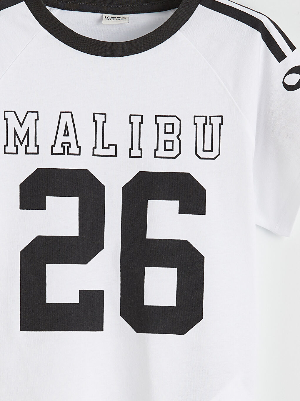 Beyaz Malibu Baskılı Kız Çocuk Tişört-2