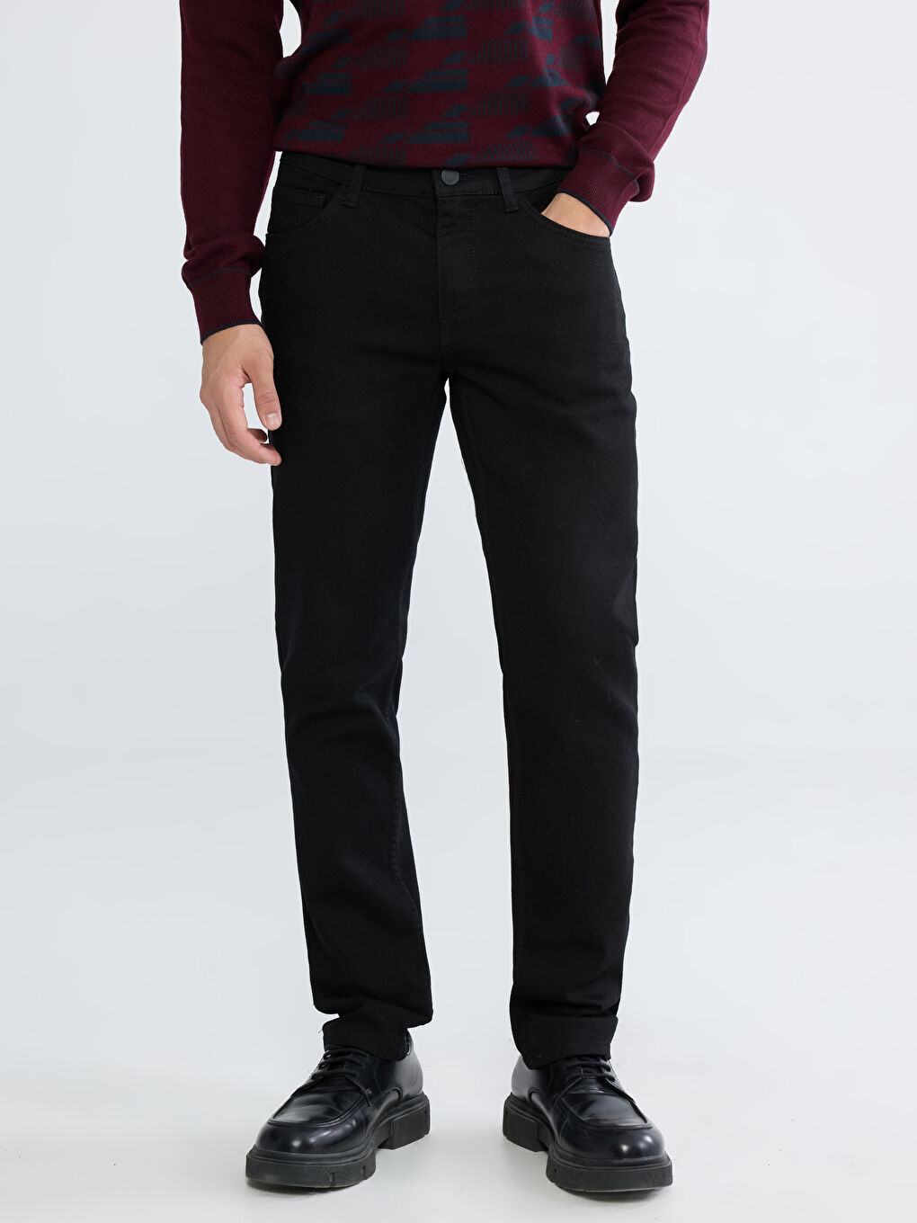 Siyah 750 Slim Fit Erkek Jean Pantolon-1